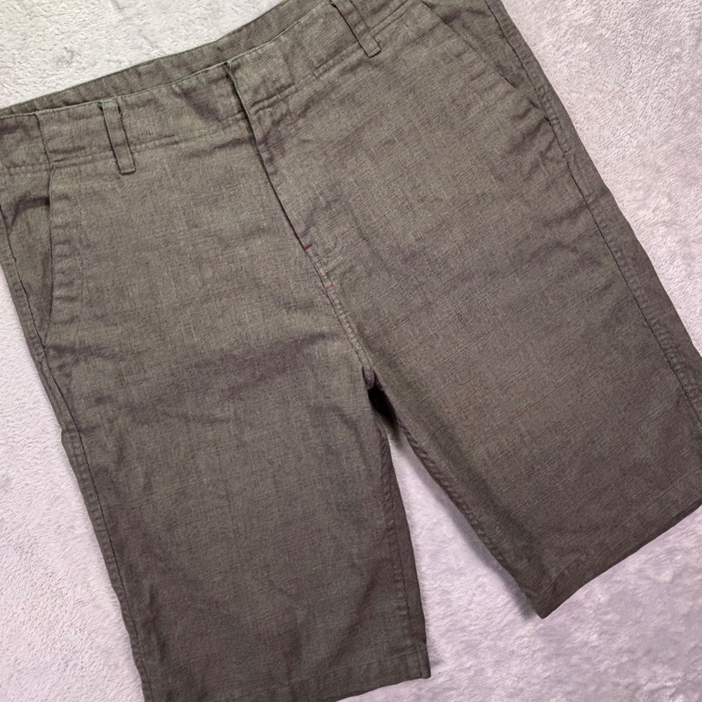 Element Mens Shorts Size 36‎ Grey Polyester Viscose Blend Skate Chino Shorts
